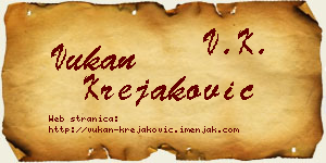 Vukan Krejaković vizit kartica
